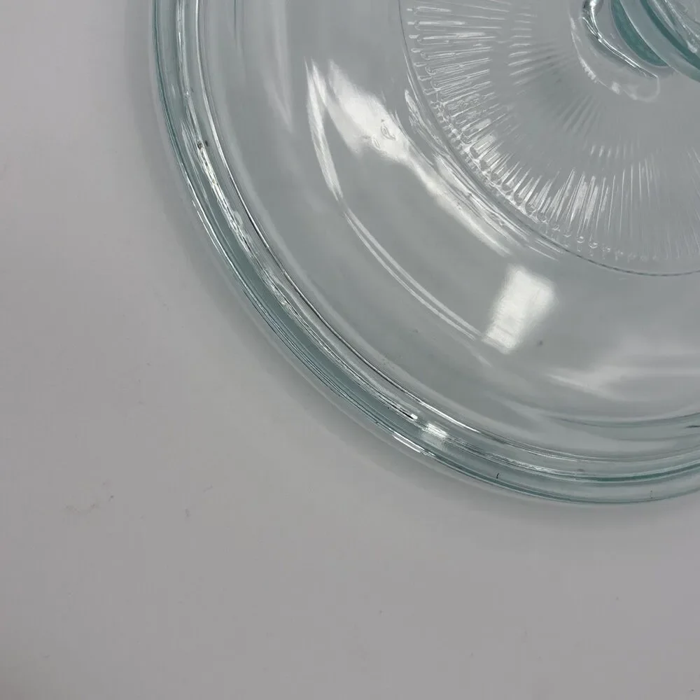 Vintage Pyrex 65C Blue Tinted Clear Glass Replacement Lid 7.625” Round 1.5 Qt